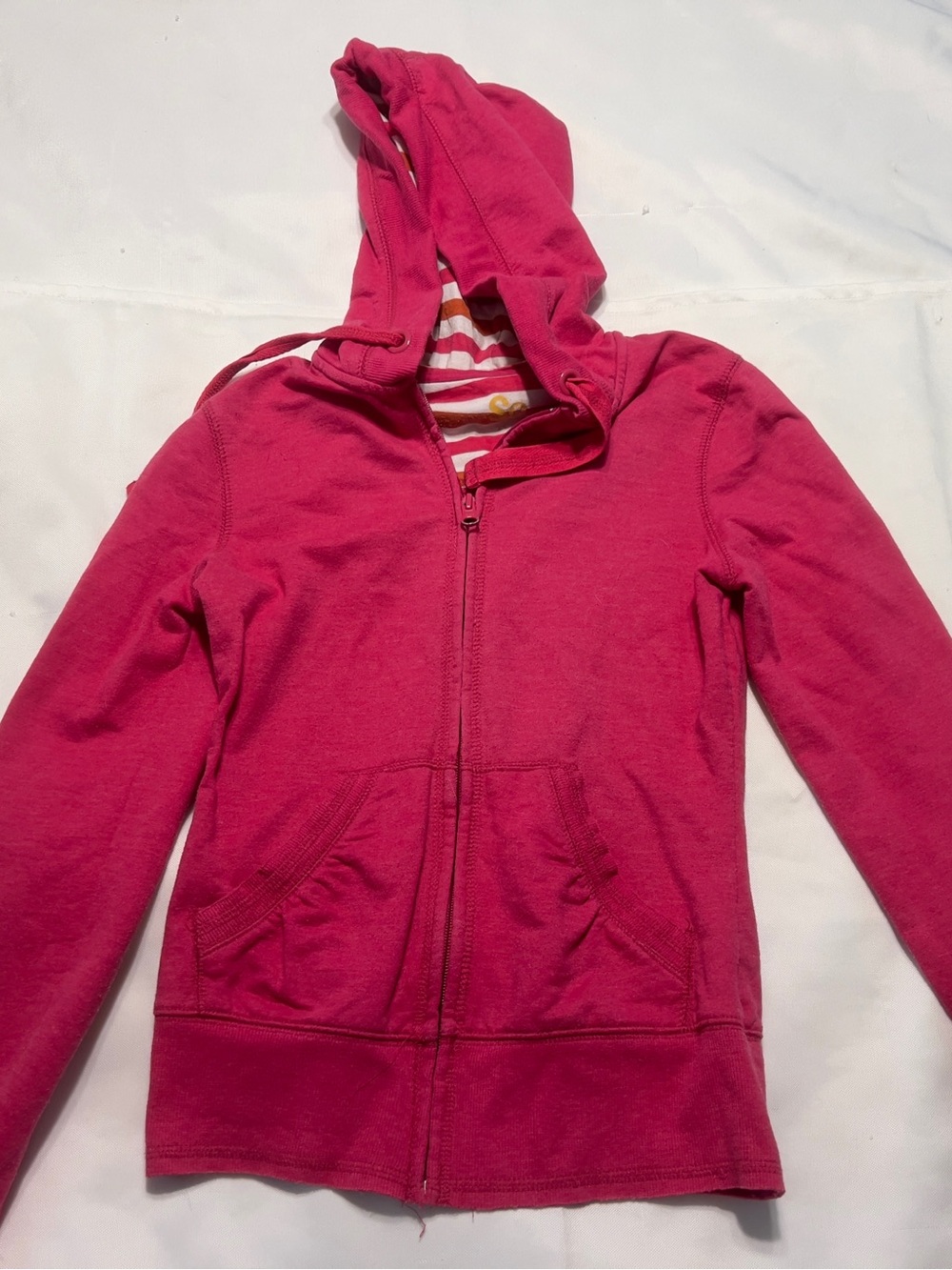 SO Girls' Hot Pink Zip Hoodie with Hood